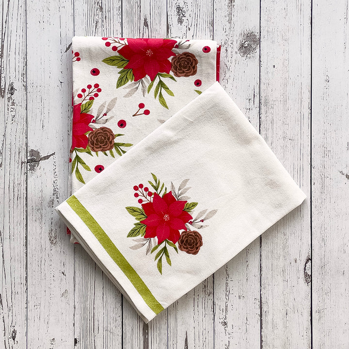 Holiday Bouquet Printed Kitchen Towel, Set of 2