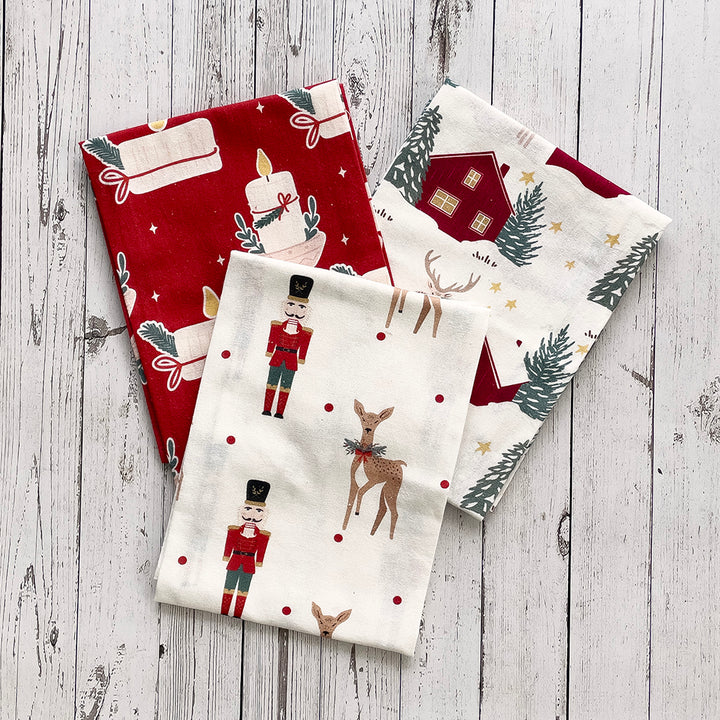 Holiday Magic Floursack Kitchen Towel, Set of 3